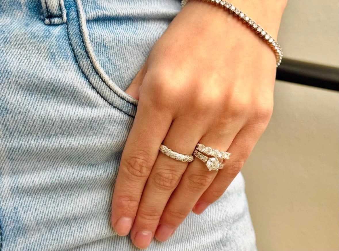 Conjunto de aliança e anel de noivado Walmor Wulff